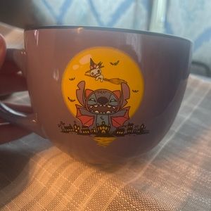 Disney Halloween Vampire Stitch and Scrump Purple Coffee Soup Mug